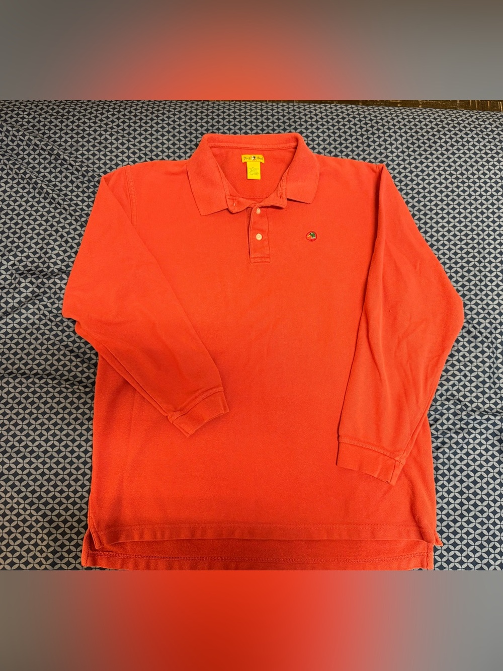 Duck Head Men's Long-Sleeve Polo Shirt - Orange